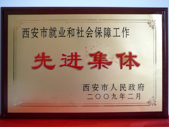 2009年2月，被西安市政府評(píng)為西安市就業(yè)和社會(huì)保障工作先進(jìn)集體